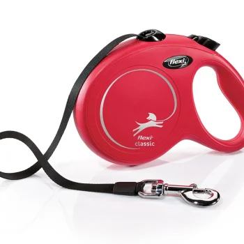 Flexi New Classic Retractable RED Tape Leash for Dogs  20kg 8m