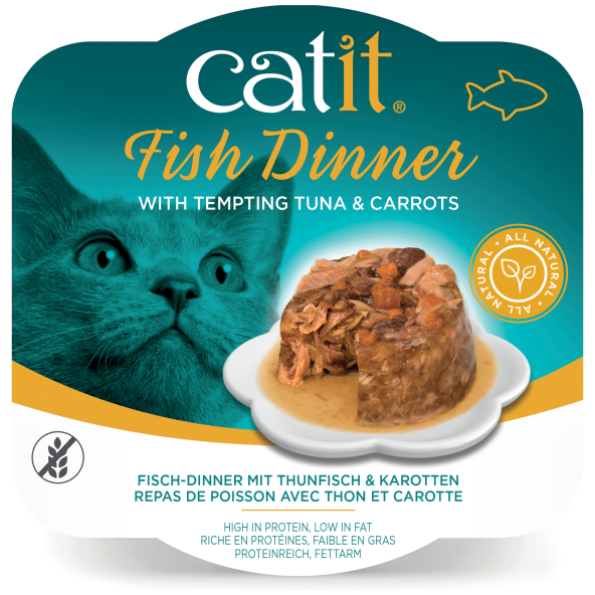 petshome catit fish dinner tuna carrot 80g