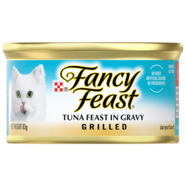 petshome fancy feast adult grilled tuna feast in gravy gourmet wet cat food 85g 6