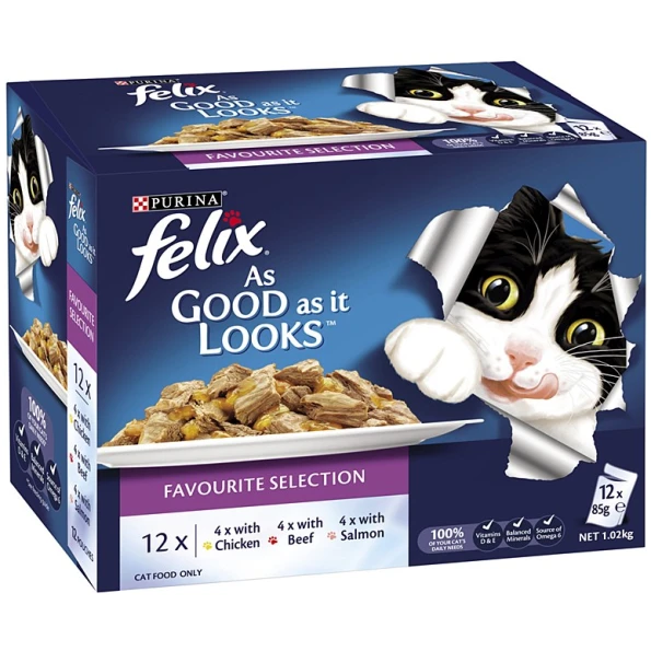 Felix Favourite Selection 12 x 85g Wet Cat Food