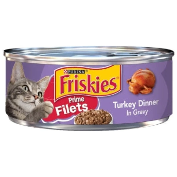 petshome friskies prime filets turkey in gravy cat wet food 156g