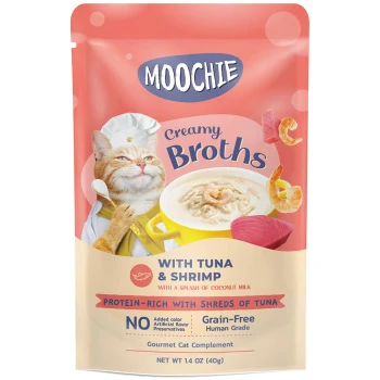 Moochie Cat Creamy Broths Tuna amp Shrimp 40g