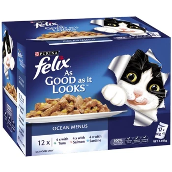 PURINA Felix as Good as it Looks Ocean Menus Wet Cat Food Pack 12X85G