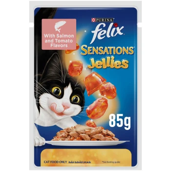 PURINA Felix Sensations Jellies with Salmon and Tomato Wet Cat Food 85G