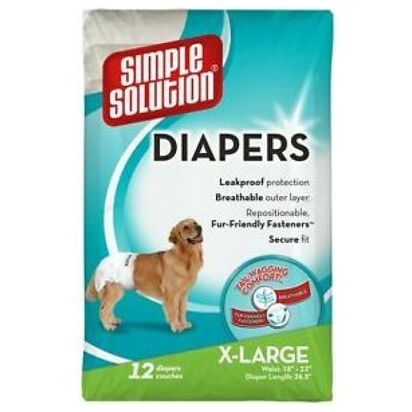 petshome simple solution disposable diapers xxl 1x12 1