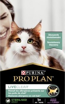 PURINA PRO PLAN LiveClear for Adult Cat Sterilized Turkey 1.4 kg