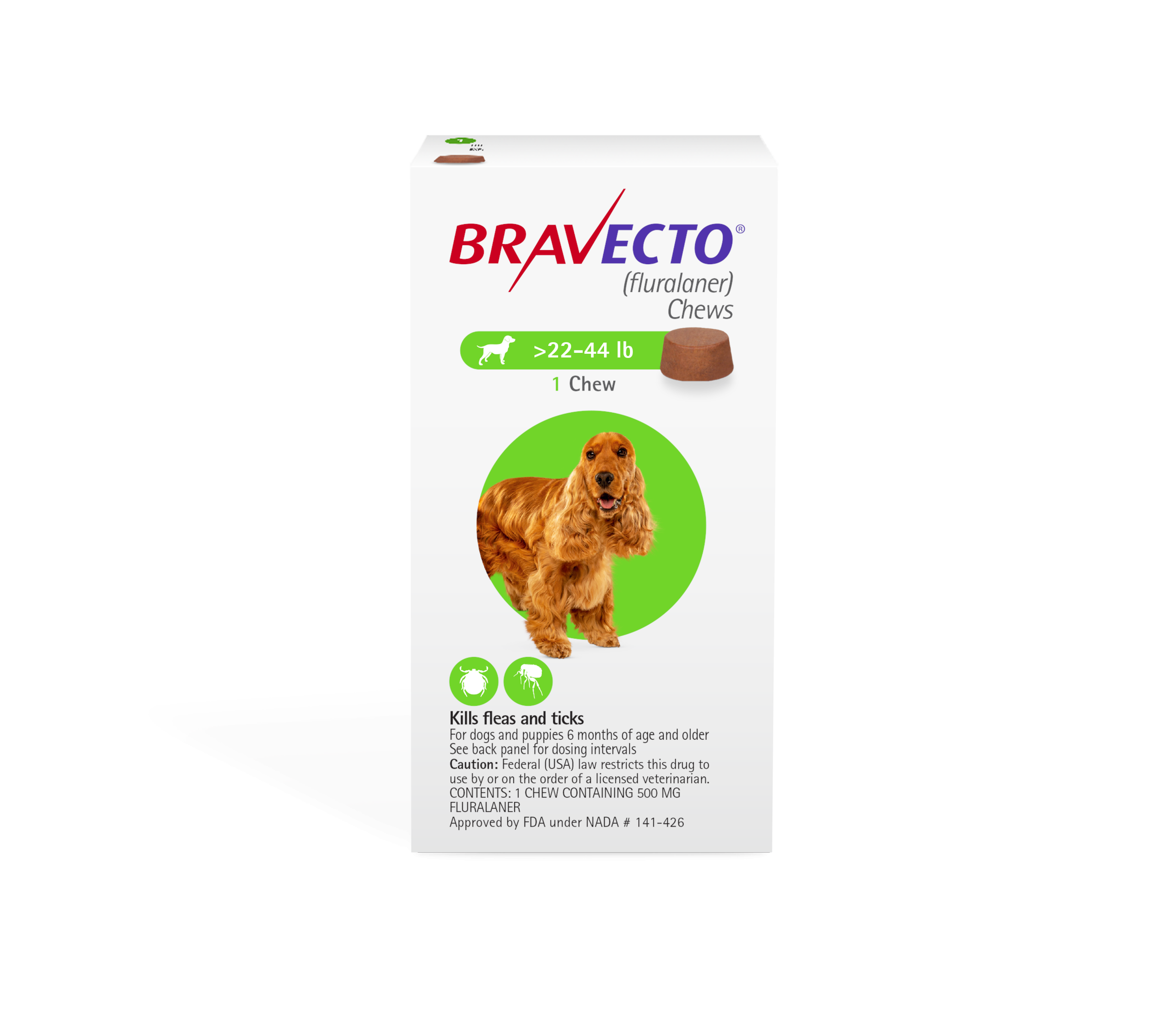 BRAVECTO Medium Dogs (FLURALANER) 22 – 44 lbs