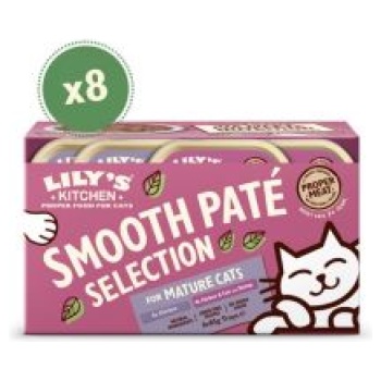 Lilys Kitchen Smooth Selection Pates for Mature Adult Cats 7 Years 8 x 85 gr