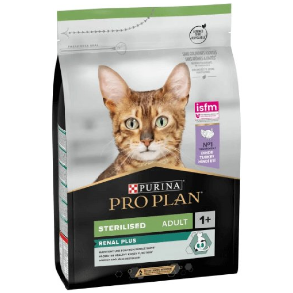 Purina Pro Plan Sterilised Adult Renal Plus Dry Cat Food with Turkey 1.5 kg