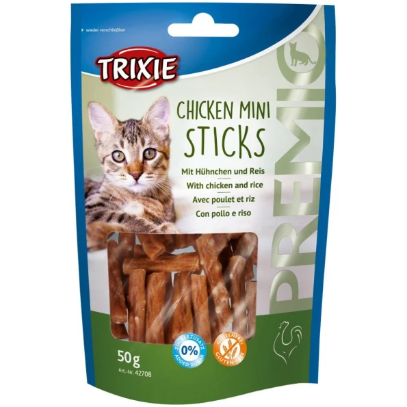 treat for cats premio mini sticks chickenrice 50 g