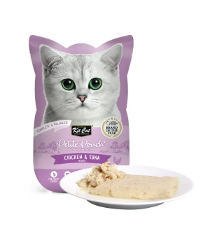 Kit Cat Petite Pouch Wet Cat Food with Chicken & Tuna in Aspic 70 gr