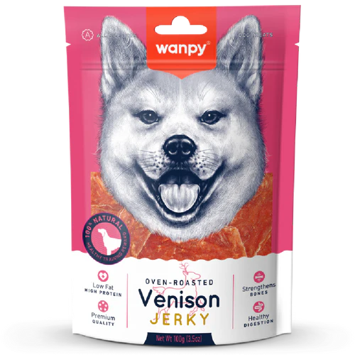 wanpy Dry venison jerky 100 g 1 WanpyDogOven-RoastedVenisonJerky100g_500x