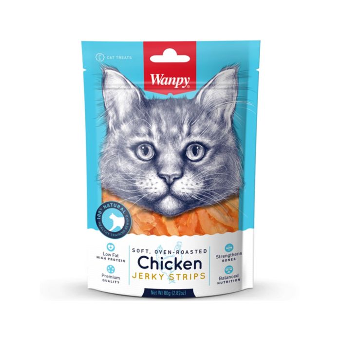 wanpy soft chicken jerky strips for cat 80 g 1 wanpy_chicken_jerky_strips_cat_treats_-_80_g1