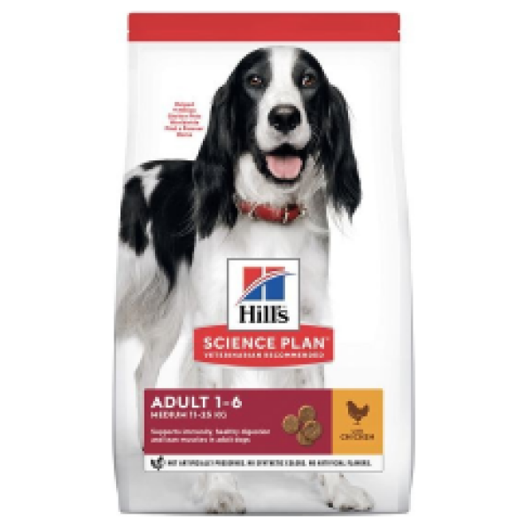 Hills Science Plan Dry Food with Chicken for Medium Breed Adult Dogs 1-6 Years & 11-25kg 14 kg