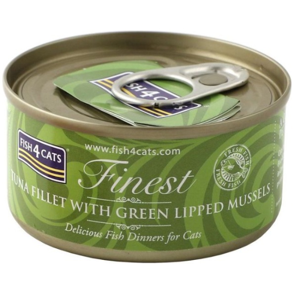 Fish4Cats Finest Wet Cat Food with Tuna Fillet amp Green Lipped Mussels 70 gr