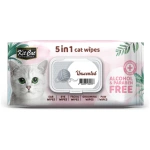 Kit Cat 5 in 1 Cat Wipes – Unscented – 80pcs -Paraben – Alcohol Free