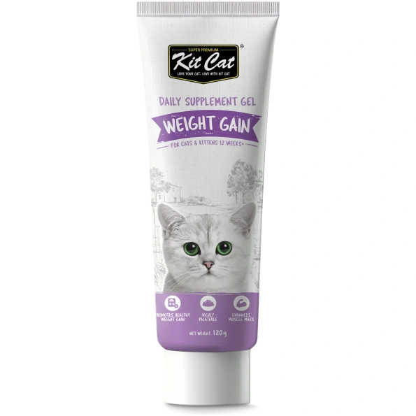 Kit Cat Daily Nutritional Supplement Gel For Cats & Kittens- Weight Gain 120g