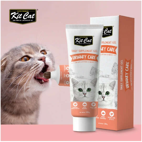 Kit Cat Daily Nutritional Supplement Gel For Cats & Kittens - Urinary Care (120g)