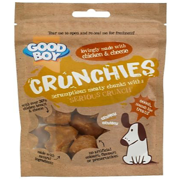good boy crunchies chicken dog treats 60g pack of 8 4048422164777 01c MP