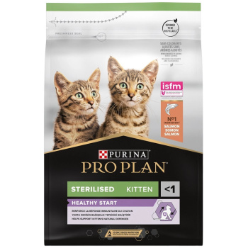 Purina Pro Plan Dry Food with Salmon for Sterilised Kittens (Up to 1 Year, 1.5kg)