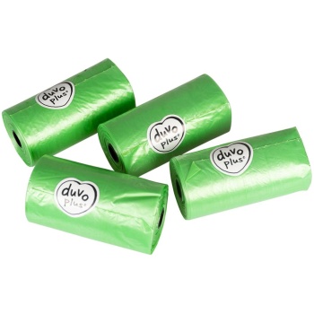 Duvo Plus Green Dog Waste Bags 4 x 20 per pack