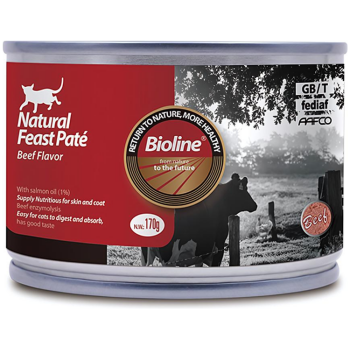Bioline Natural Feast Pate Cat Can Beef Flavor 170g