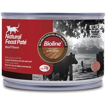 Bioline Natural Feast Pate Cat Can Beef Flavor 170g