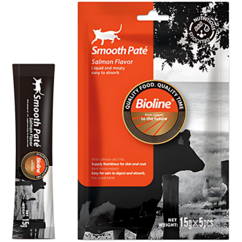 Bioline Natural Feast Smooth Pate-Salmon Flavor 15gx5pcs