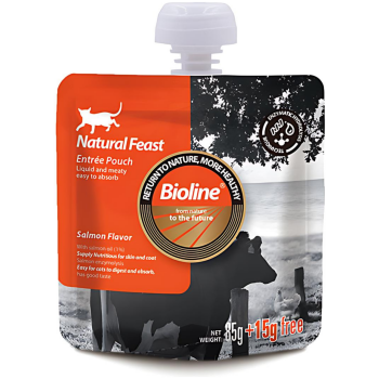 Bioline Natural Feast Entree Pouch Salmon Flavor 85g15g