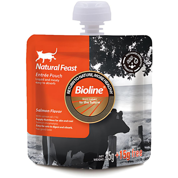 6970117126389 Bioline Natural Feast Entree Pouch Salmon Flavor 85g15g Min Order 6pcs