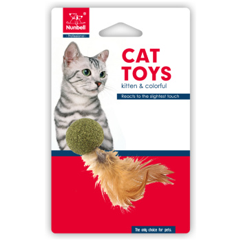 Catnip Feather Ball - Double Suction 1PC
