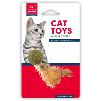 Catnip Feather Ball - Double Suction 1PC