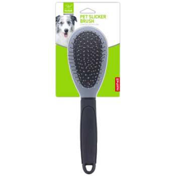 Nunbell Small Oval Double-Sided Comb with Solid Handle – Black