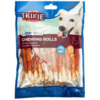 Trixie Denta Fun Chewing Roll Dog Treats with Duck 30 per pack