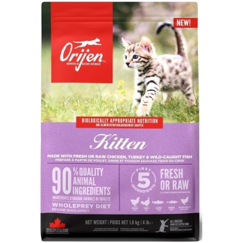 Orijen Dried Food with Chicken, turkey amp Wild-Caught Fish for Kittens 1.8 kg