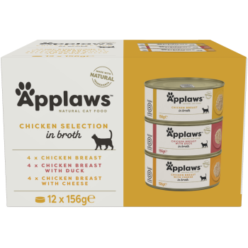 Applaws Chicken Selection Multipack in Broth Cat Wet Food 12x156g