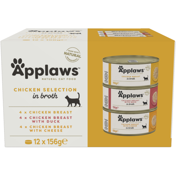 Applaws Chicken Selection Multipack in Broth Cat Wet Food 12x156g