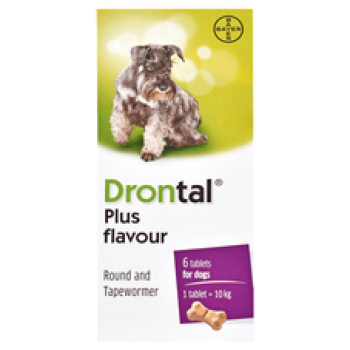 Drontal Plus Flavor Bone Shaped Dog Deworming 1 tablet