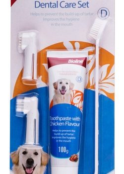 Bioline Dog Dental Care Set Chicken Flavor