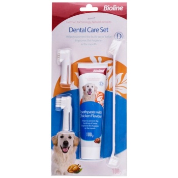 Bioline Dog Dental Care Set Chicken Flavor