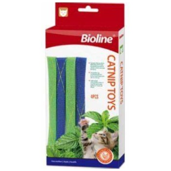 Bioline Blue & Green Catnip Toys 4 pcs