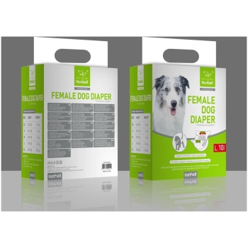 Nunbell Large Disposable Diapers (37x60cm) for Female Dogs (6-17kg)