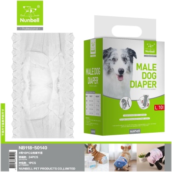 Nunbell Large Disposable Diapers (20x80cm) for Male Dogs (34-72kg)