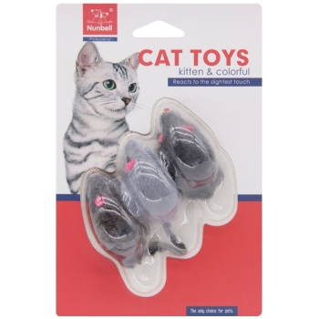 Nunbell Assorted Mouse Shaped Cat Teasing Toy