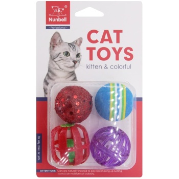 4PC Wave Ball Mixed Toys - Dual Suction