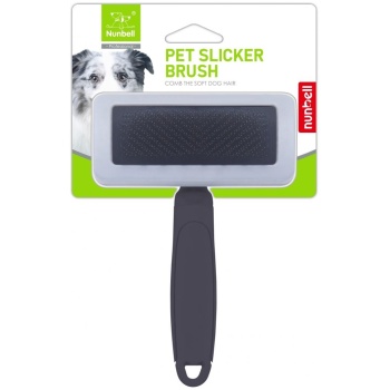 Large solid color handle square head beaded comb - black