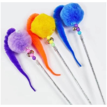 Nunbell  Wand Cat Teaser Toy with Feathers