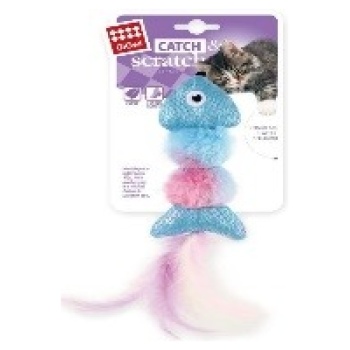 Catch n scratch with catnip pink/blue- Fish
