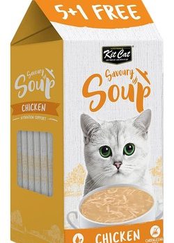 Kit Cat Savory Soup with Chicken for Cats (5+1 Free) - carrageenan free