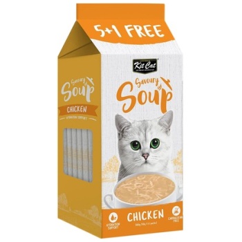 Kit Cat Savory Soup with Chicken for Cats (5+1 Free) - carrageenan free